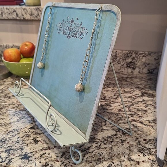 NEW Metal Cookbook Holder, Blue - Picture 2 of 7